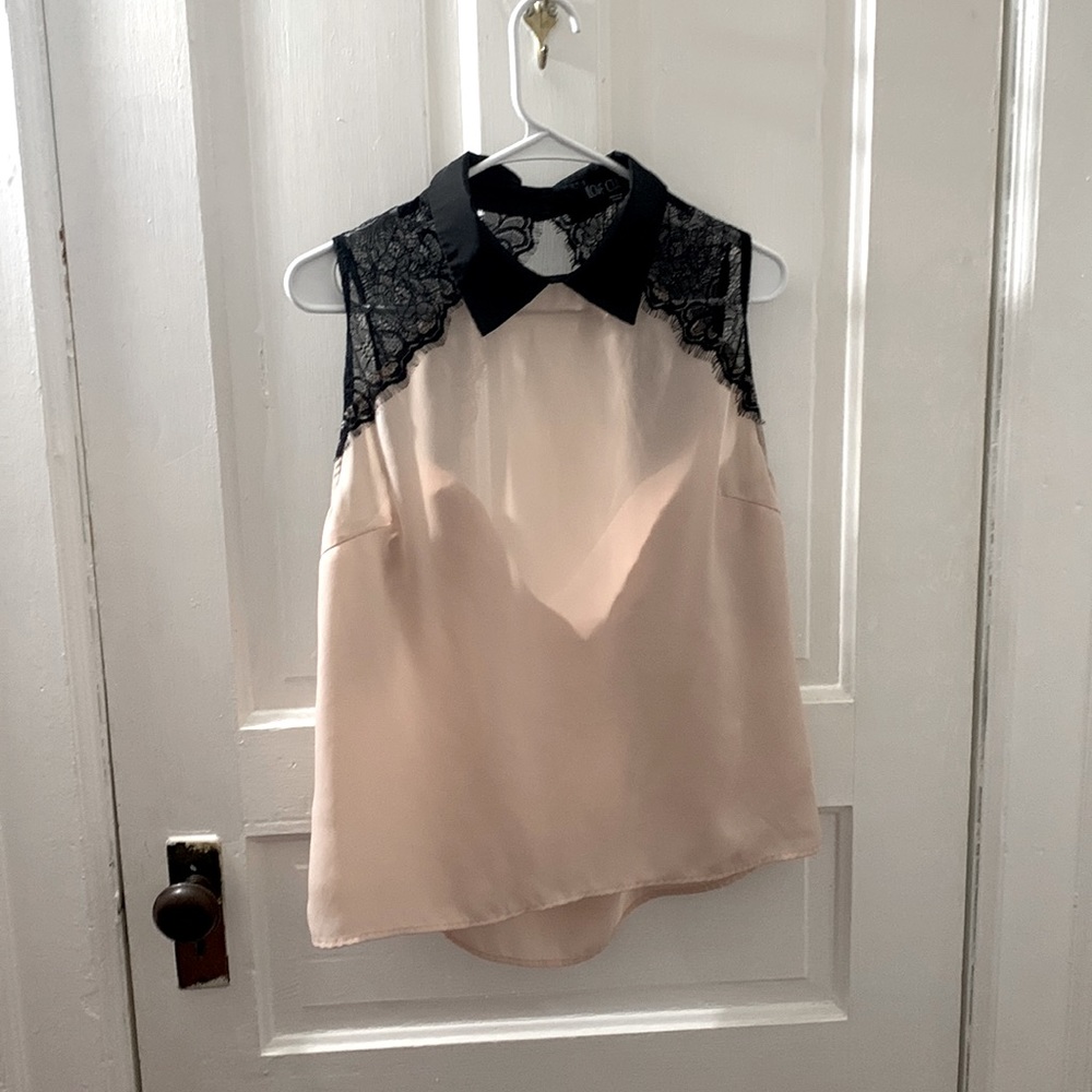 Sheer light peach dress shirt